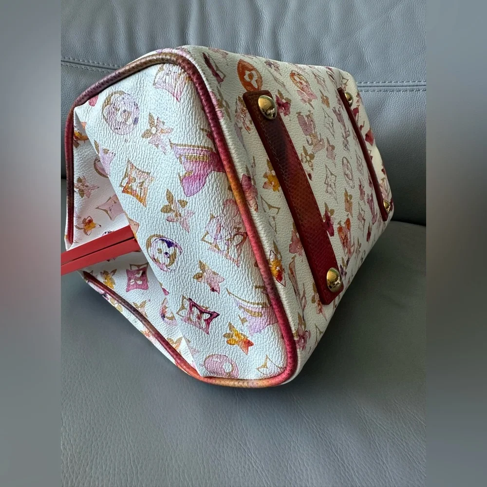 Louis Vuitton MONOGRAM WATERCOLOR FRAME SPEEDY with snakeskin trim - Picture 13 of 13